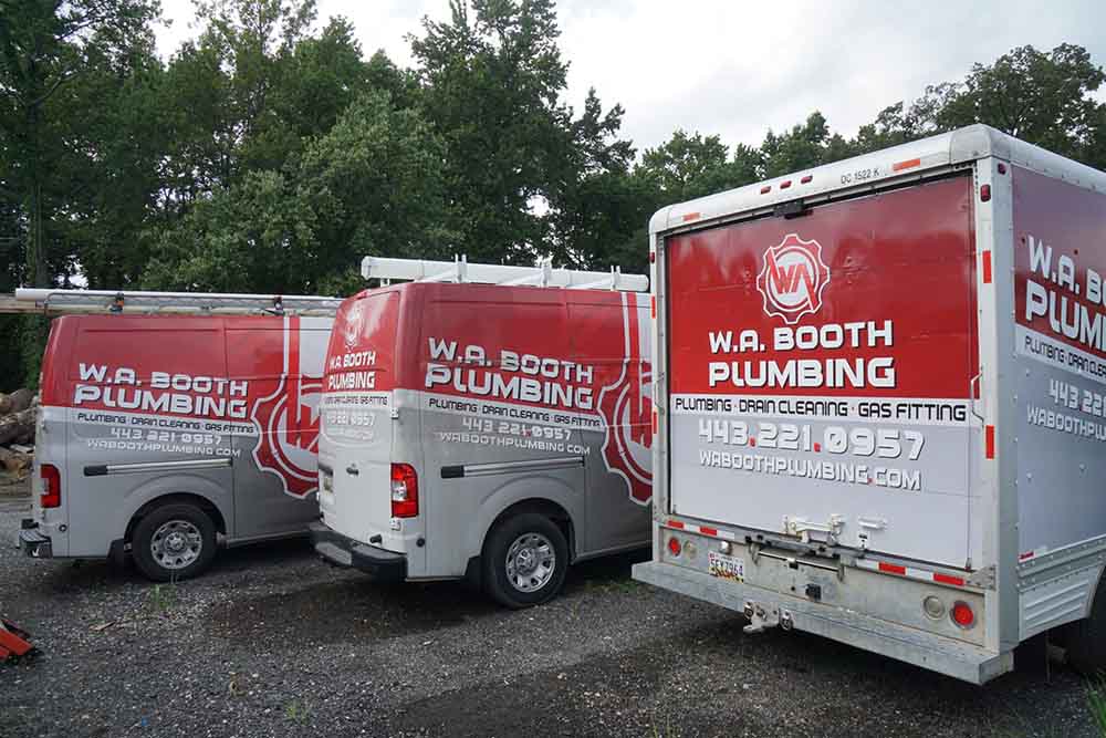 W. A. Booth Plumbing Vans